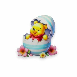 Ξύλινη εκτυπωμένη φιγούρα γουίνι σε αβγό Ξύλινη εκτυπωμένη φιγούρα γουίνι σε αβγό