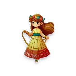 Ξύλινη εκτυπωμένη φιγούρα Αριάδνη