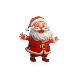 Ξύλινη εκτυπωμένη φιγούρα Άγιος Βασίλης