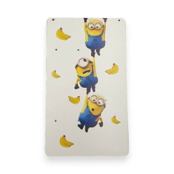 Ξύλινη εκτυπωμένη βάση για λαμπάδα Μίνιονς με μπανάνες Ξύλινη εκτυπωμένη βάση για λαμπάδα Μίνιονς με μπανάνες