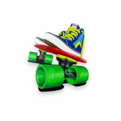 Ξύλινη εκτυπωμένη φιγούρα σκέιτμπορντ