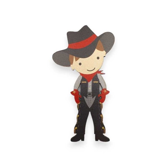 Ξύλινη εκτυπωμένη φιγούρα Little Cowboy 