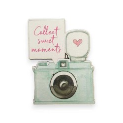 Ξύλινη εκτυπωμένη φιγούρα φωτογραφική μηχανή 