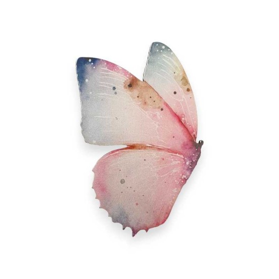 Ξύλινη εκτυπωμένη φιγούρα butterfly