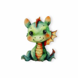 Ξύλινη εκτυπωμένη φιγούρα Γλυκούλης Δράκος Ξύλινη εκτυπωμένη φιγούρα Γλυκούλης Δράκος