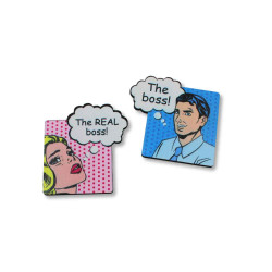 Σετ pop art ζευγάρι - The boss The real boss