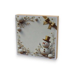 Αυτοστηριζόμενο Εκτυπωμένο mdf  Tετράγωνο - Χιονάνθρωπος