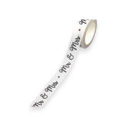 Αυτοκόλλητη κορδέλα mr & mrs 15mm - 10m. Αυτοκόλλητη κορδέλα mr & mrs 15mm - 10m.