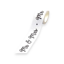 Αυτοκόλλητη κορδέλα mr & mrs 30mm - 10m. Αυτοκόλλητη κορδέλα mr & mrs 30mm - 10m.