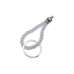 Κρίκος μπρελόκ ασημί με κορδόνι 7εκ