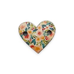 Ξύλινο στοιχείο για Μάρτη καρδούλα με λουλούδια Ξύλινο στοιχείο για Μάρτη καρδούλα με λουλούδια