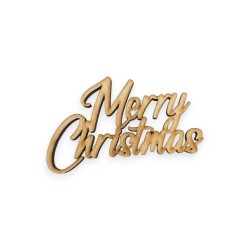Ξύλινη Κοπτική Ευχή Merry Christmas
