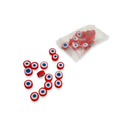 Ματάκι φίμο Φ1 με τρύπες - κόκκινο Ματάκι φίμο Φ1 με τρύπες - κόκκινο