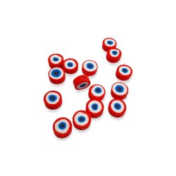 Ματάκι φίμο Φ1 με τρύπες - κόκκινο Ματάκι φίμο Φ1 με τρύπες - κόκκινο