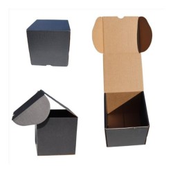 Κουτί Συσκευασίας Μαύρο Τετράγωνο 13x13x13cm - Μικρό Μέγεθος