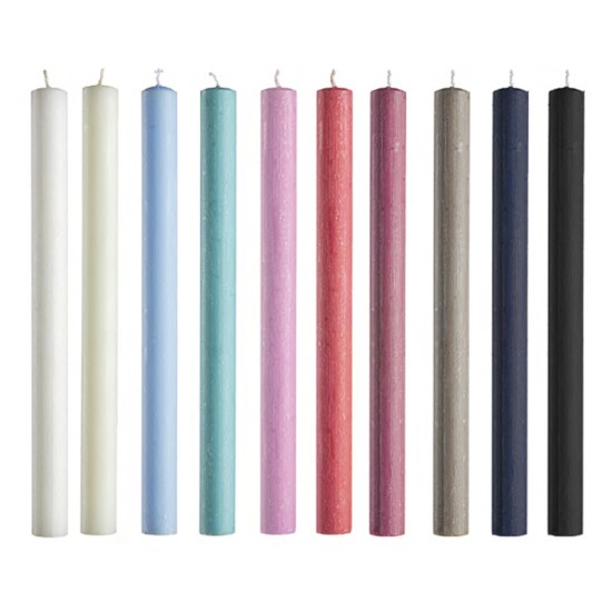Κερί - Λαμπάδα κύλινδρος ζαγρέ 25cm επιλογές χρωμάτων