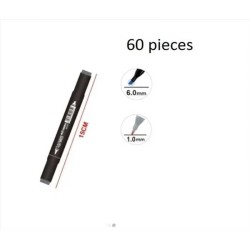 Μαρκαδόροι Ζωγραφικής με Διπλή Μύτη σε 60 Χρώματα