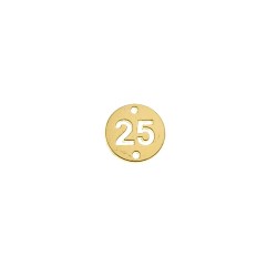 Μεταλλικό χρυσό στρόγγυλο στοιχείο " 25"