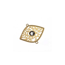 Μεταλλικό στοιχείο μάτι χρυσό με στρας 7,5cm Μεταλλικό στοιχείο μάτι χρυσό με στρας 7,5cm