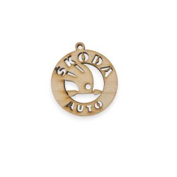 Ξύλινο στοιχείο για μπρελόκ Scoda Ξύλινο στοιχείο για μπρελόκ Scoda