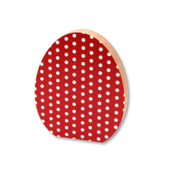 Αυτοστηριζόμενο αβγό από mdf κόκκινο πουά