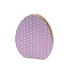 Αυτοστηριζόμενο αβγό από mdf ροζ πουά