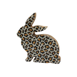 Αυτοστηριζόμενο κουνελάκι καθιστό λεοπάρ μοτίβο από mdf