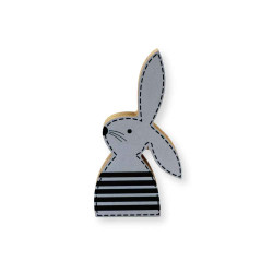 Αυτοστηριζόμενος εκτυπωμένος λαγός με ριγέ μπλούζα