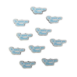 Ξύλινο στοιχείο 3.5 cm με εκτύπωση Το πρώτο μου Πάσχα-  Συσκευασία 10 τεμάχια