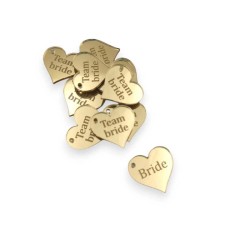 Σετ plexiglass 10 καρδούλες Team Bride - Επιλογή χρώματος
