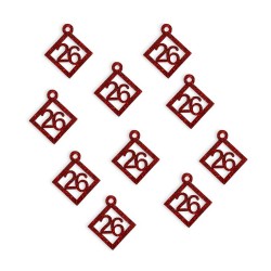 Plexiglass γκλίτερ διάτρητο μοτίφ ρόμβος 26 - Συσκευασία 10 τεμάχια