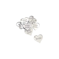 Σετ plexiglass 10 καρδούλες Team Bride - Επιλογή χρώματος