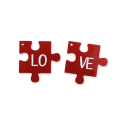 Σετ πλεξιγκλάς παζλ μπρελόκ love