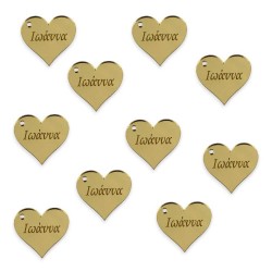 Plexiglass καρδούλα με Όνομα - επιλογή χρώματος