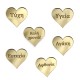 Plexiglass καρδιές 3 cm. με ευχές - Συσκευασία 6 τεμάχια