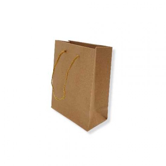 Χάρτινο craft τσαντάκι δώρου με κορδόνι 12x6x15 cm.
