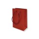 Χάρτινο κόκκινο τσαντάκι δώρου με κορδόνι 12x6x15 cm.