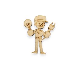 Ξύλινη φιγούρα Ηλεκτρολόγος Ξύλινη φιγούρα Ηλεκτρολόγος