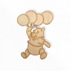 Ξύλινη φιγούρα Γουίνι με μπαλόνια Ξύλινη φιγούρα Γουίνι με μπαλόνια