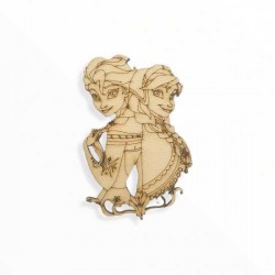 Ξύλινη φιγούρα 'Αννα και Έλσα
