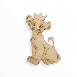 Ξύλινη φιγούρα Σίμπα με κορώνα Ξύλινη φιγούρα Σίμπα με κορώνα
