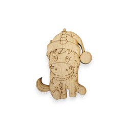 Ξύλινη Φιγούρα Χριστουγεννιάτικος Μονόκερος Ξύλινη Φιγούρα Χριστουγεννιάτικος Μονόκερος