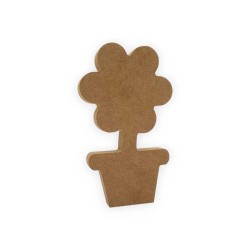 Αυτοστηριζόμενο mdf γλαστράκι με λουλούδι