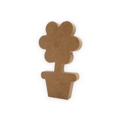 Αυτοστηριζόμενο mdf γλαστράκι με λουλούδι