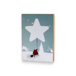 Αυτοστηριζόμενο Εκτυπωμένο mdf Ορθογώνιο- Άγιος Βασίλης με Αστέρι Αυτοστηριζόμενο Εκτυπωμένο mdf Ορθογώνιο- Άγιος Βασίλης με Αστέρι